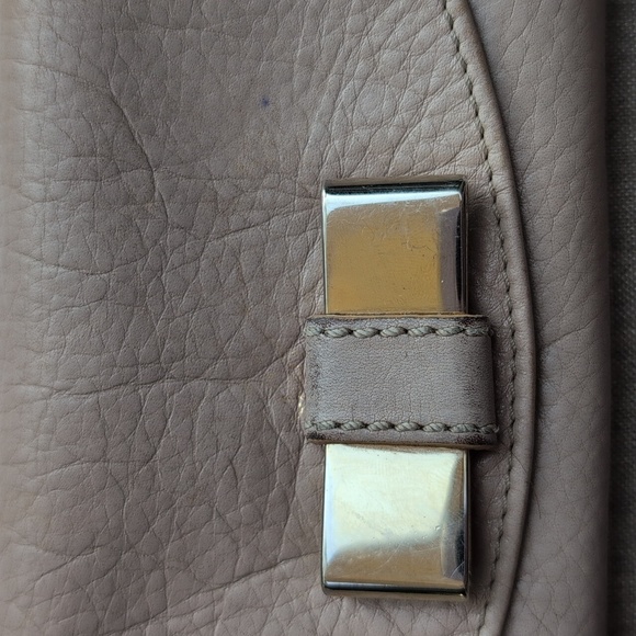 Chloe Pink Beige Bow Long Wallet - Picture 4 of 11